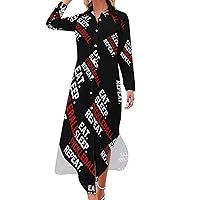 Funny Eat Sleep Pickle and Ball Repeat Women Shirt Dress Button Down Maxi Dress Long Swing Dress Casual Party Dresses