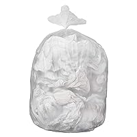 Amazon Basics 55 Gallon Trash Bags, Garbage Bags, 1.2 MIL, Unscented, Clear, 50 Count (Previously AmazonCommercial brand)