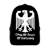 Coat Arms of Germany 16 Inch Backpack Adjustable Strap Daypack Double Shoulder Backpack Business Laptop Backpack for Hiking Travel