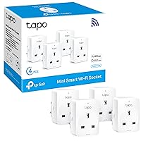 Smart Plug Wi-Fi Outlet, Works with Amazon Alexa & Google Home,Max 13A Wireless Smart Socket, Device Sharing, Without Energy Monitoring, No Hub Required,Tapo P100(4-pack)