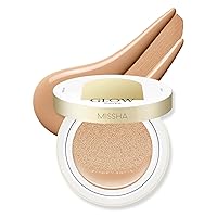 MISSHA Glow Cushion No.25 Warm Beige for Natural Skin Radiant & Moisturizing Skin with Buildable Coverage