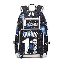 Basketball Player Star K-Irving Multifunctional Travel Backpack Fans Casual Laptop Daypack With USB Charging Port