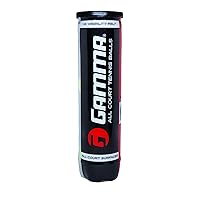 GAMMA Sports 4-Ball Can, Pressurized Tennis Balls, Professional, Recreational, Practice, Tournament, Outdoor/Indoor, Increased Durability, Enhanced Visibility