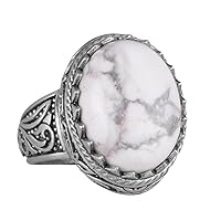 Exclusive Collection: 925K Solid Sterling Silver Men's Ring with Natural Gemstones - Unique Handcrafted Elegance