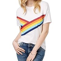 Carbon Copy Womens Rainbow Graphic T-Shirt