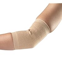 Elbow Support Contour Cut Bandage Elastic Knit, Beige, Large