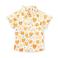 Boys Hawaiian Shirt Button Down Short Sleeve Beach Outfit Summer Vacation Tropical Clothes