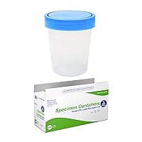 Dynarex 4256 Specimen Containers, Non-Sterile, Bulk Packaged 4oz Specimen Cup with Leak Resistant Screw-On Lid, Pack of 500
