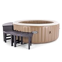 Intex 28515E 2 Medium And 2 Tall PureSpa Accessories Benches, Compatible w/ 4 Person Spas, Combines to Create A Larger Bench, 350 Lb Capacity