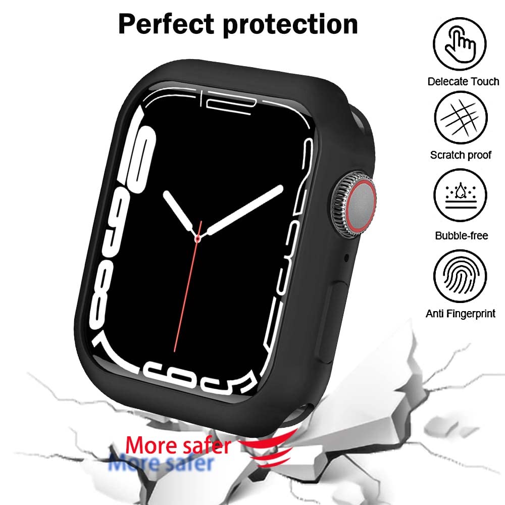 BOTOMALL for Apple Watch Case 40mm Series 6/5/4/SE Soft Flexible TPU Thin Lightweight Protective Bumper for iWatch [No Screen] - Black