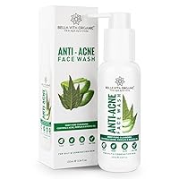 Ethnic Choice Organic Anti Acne Face Wash for Oil Control, Pimples Marks Removal and Glowing Skin for Women & Men with Neem, Tea Tree & Aloe Vera, 100 Ml