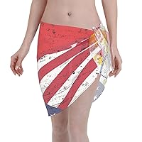 Usa American Flag And Filipino Philippines Flag Women Beach Sarong Swimsuit Cover Ups Bathing Suit Wrap Skirt Beach Wrap Bathing Bikini