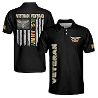 U.S Army Vietnam Veteran Eagle Coats of Arm American Men's Polo Shirt S-5XL