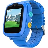 4G Kids Smart Watch - SpeedTalk Smartwatch SIM Card included GPS Locator 2-Way Face to Face Call Voice & Video Camera SOS Alarm Remote Monitoring Worldwide Coverage in Select Countries 4 years + Blue