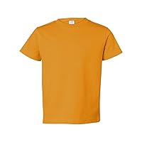 Rabbit Skins Toddler Short Sleeve T-Shirt, 7, Gold