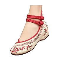 Women and Ladies' The Butterfly Embroidery Casual Mary Jane Shoesl
