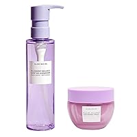 Glow Recipe Blueberry Bounce Gentle Face Cleanser & Makeup Remover with Exfoliating AHA (160ml) + Plum Plump Hyaluronic Acid Moisturizer Face Cream Travel Size (20ml)