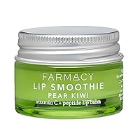 Farmacy Lip Smoothie Peptide Lip Balm - Lip Moisturizer & Plumper with Vitamin C - Pear Kiwi Scented with High Gloss Finish