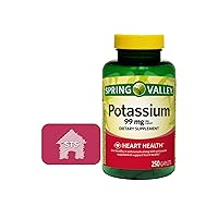 Spring Valley Potassium 99 mg, 250 Count + STS Sticker.