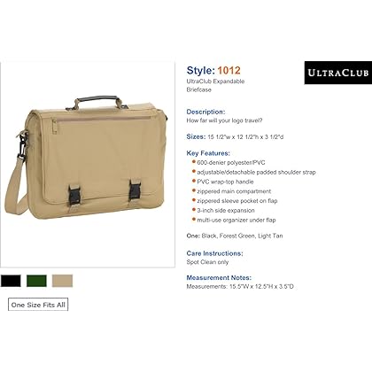 Liberty Bags Expandable Briefcase OS BLACK