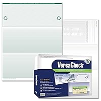VersaCheck UV Secure Form #1000 - Blank Business Voucher on Top - Green Elite - 250 Sheets