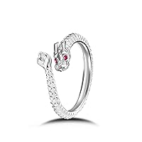 925 Sterling Silver Dragon Ring for Women Cute Animal Adjustable Open Wrap Finger Rings, Adorable Jewellry Birthday Gifts for Teens Girls Daughter