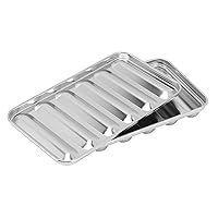Pilipane Stainless Steel Sausage Mold 6 Cavity for Homemade Hot Dogs, Sausage Mold, Non-Stick DIY Hot Dog Mold for Oven Steamer for DIY Homemade Sausages
