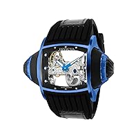 Invicta 68mm Vintage Ghost Automatic Skeletonized Blue Dial Strap Watch (Model: 35276)