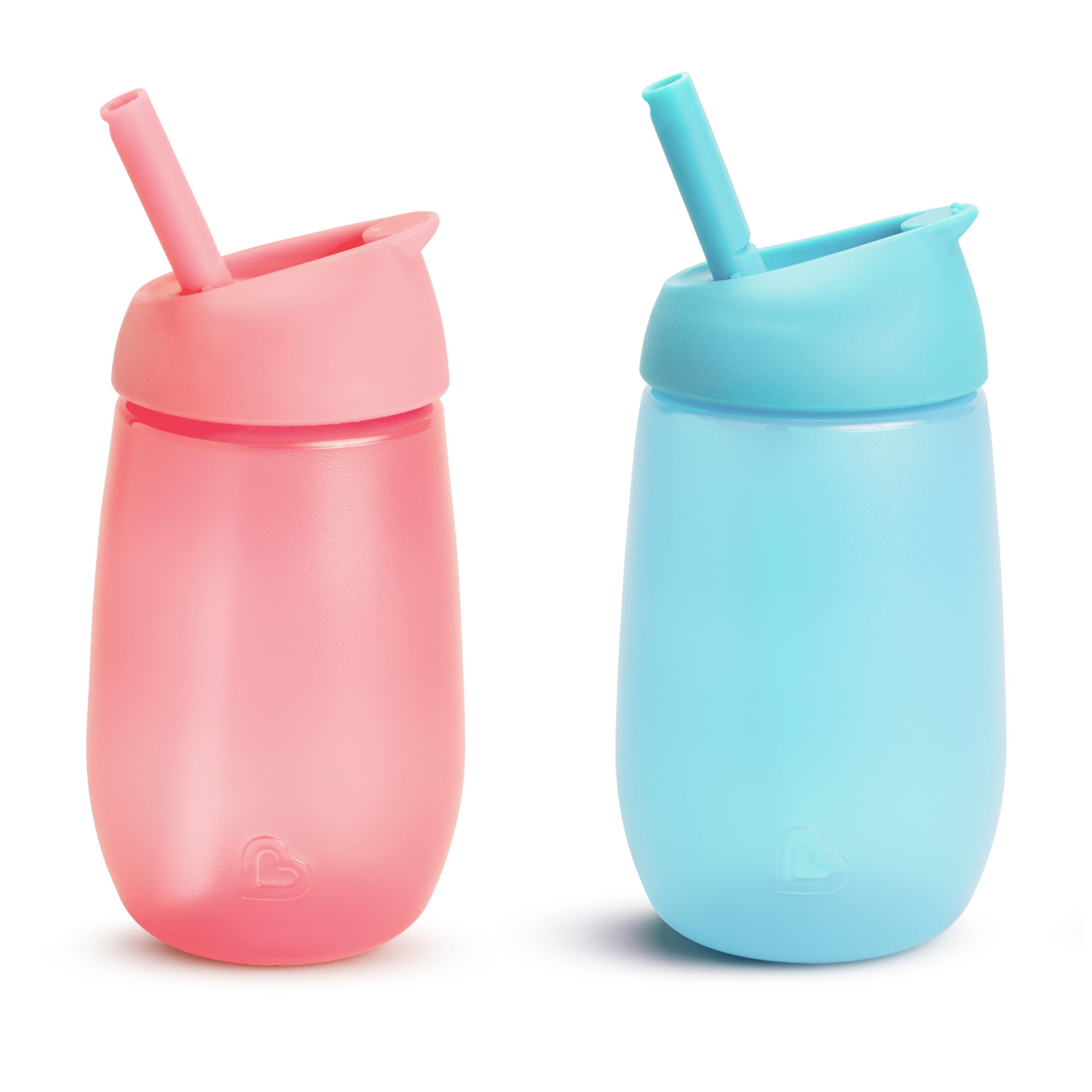 Munchkin® Simple Clean™ Toddler Straw Cup, 10 Ounce, 2 Pack, Pink/Blue