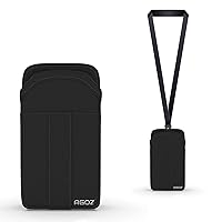 AGOZ Around The Neck Hanging Open Top Case w/Detachable Safety Lanyard Sling Compatible with Freestyle Libre 3 Reader,Freestyle Libre 2, Dexcom G6, CGM Glucose Monitor Case Cover, Insulin Pump Holder