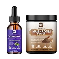 Mushroom Coffee - Lions Mane Mushroom Powder Instant Coffee and Sea Moss Liquid Drops - Organic Irish Sea Moss Gel