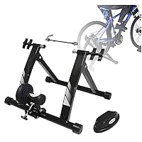 HTTMT- Black Indoor Bike Trainer Stand Portable Magnetic Stainless Steel Exercise Bicycle Bike Trainer Stand Fit 26