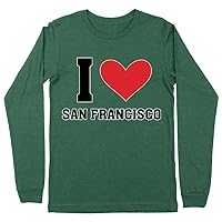 I Love San Francisco Long Sleeve T-Shirt - Graphic T-Shirt - Heart Long Sleeve Tee Shirt