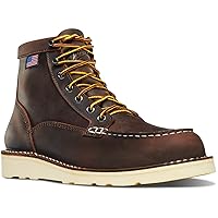 Danner 6” Bull Run Moc Toe Work Boots for Women - Durable Full-Grain Leather with Non Slip Wedge Outsole and 3-Density Cushion Footbed, EH Resistant