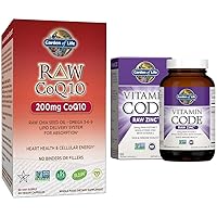 Vegetarian Omega 3 6 9 Supplement - Raw CoQ10 Chia Seed Oil Whole Food Nutrition & Zinc Supplements 30mg High Potency Raw Zinc and Vitamin C Multimineral Supplement