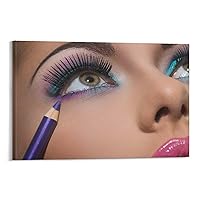 Posters Eyelash Grafting Poster Eye Close-up Eyelash Salon Sea Beauty Salon Decorative Wall Art Canvas Painting Posters And Prints Wall Art Pictures for Living Room Bedroom Decor 08x12inch(20x30cm) F