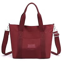Nylon Tote Bag for Women Waterproof Cross Body Handbags Purses with Zipper Pocket Shoulder Bag Ladies Casual Satchel