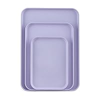 Birch Multi Use Large Capacity Serving Tray Plastic Practical Food Grade Storage Tray For Home Anti Deformed Shockproof A Baking Pans for Oven (A, S)