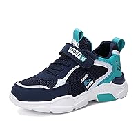 Boys Tennis Shoes Running Sneakers Children's Sports Shoes Ultra Lightweight Breathable Soft Big Kids Fashion Casual Walking Shoes for Gym Workout School