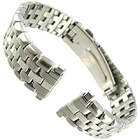 12-16mm Hirsch Stainless Steel Silver Tone Deployment Buckle Clasp Watch Band
