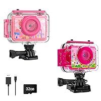 GKTZ Kids Waterproof Camera Pool Toys for Kids Age 4 5 6 7 8 10