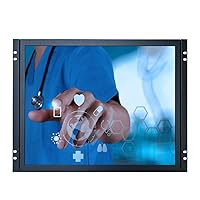17'' inch PC Monitor 1280x1024 4:3 HDMI-in VGA USB Metal Shell Embedded Open Frame Wall-Mounted Industrial Multi-Point Capacitive Touch LCD Screen Display with Built-in Speaker K170MT-59C
