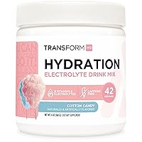 TransformHQ Hydration 42 Servings (Cotton Candy) - Electrolytes, Mental Clarity, Vitamins