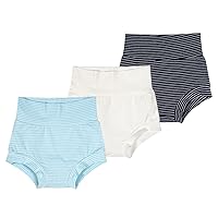 Teach Leanbh Baby Boys Girls 3 Pack High Waisted Bloomer Cotton Stripe Pure Bummies Shorts