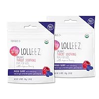Lolleez Organic Lollipops for Sore Throat Relief – Perfect for Soothing A Sore Throat While Tasting Great – Mixed Berry with Elderberry, 2-Pack (15-Count Bags, 30 Total)