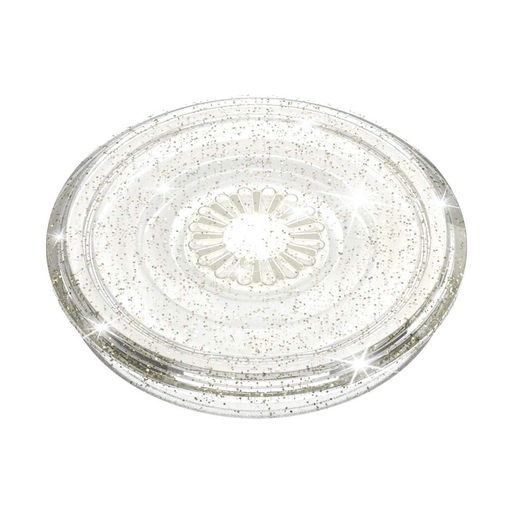 PopSockets ​​​​ Translucent Phone Grip with Expanding Kickstand, for Phone - Clear Glitter Silver