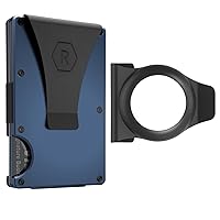 The Ridge EDC Bundle Navy Money Clip Wallet for Men + Airtag Case Combo - Secure, and RFID Protected Wallet with Airtag Holder and Money Clip.