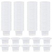 Net Pots for Hydroponics 100PCS Plastic Hydroponic Pots Durable Net Cups for Indoor Outdoor Planting Seedling 1.4x2.4 Inch Small Patio Pots