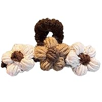 Cute And Comfortable Handmade Acrylic Flower Hair Clip For Girls And Women Stylish Hair Clip Headwear Hair Claw Clips Knitted Hair Accessory