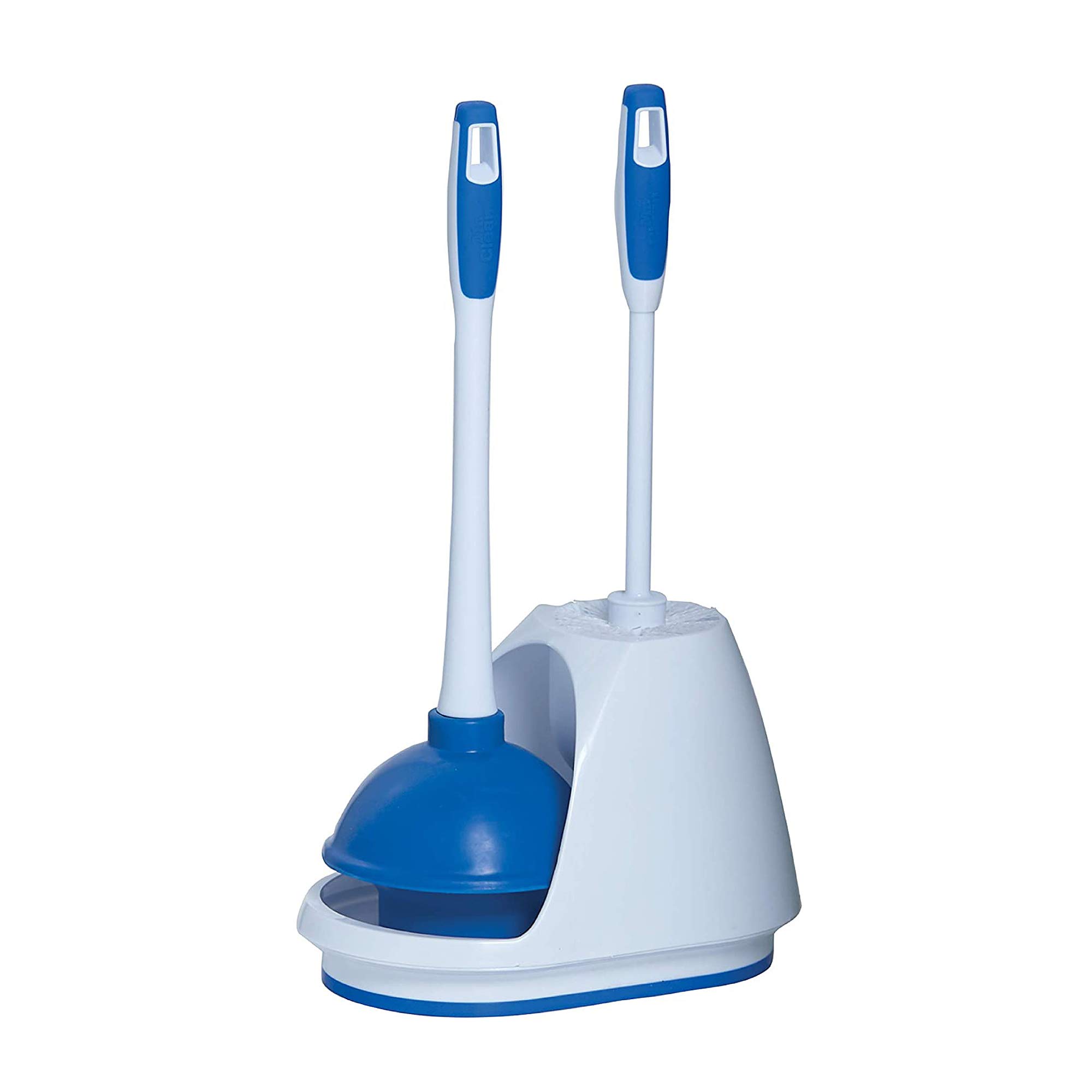 Mr. Clean Turbo Plunger and Bowl Brush Caddy Set, Toilet Brush Plunger Combo 5-1/2 In.